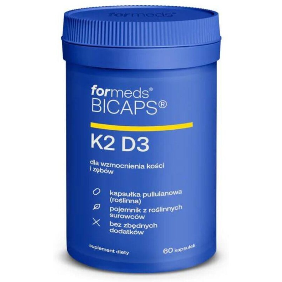 Bicaps Vitamina K2 MK-7 100 mcg + D3 2000 IU (60 cápsulas) Formeds