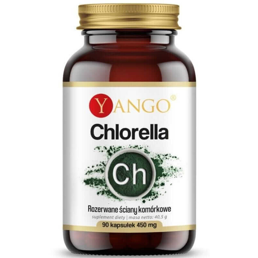 Chlorelle à parois cellulaires brisées 90 gélules Yango