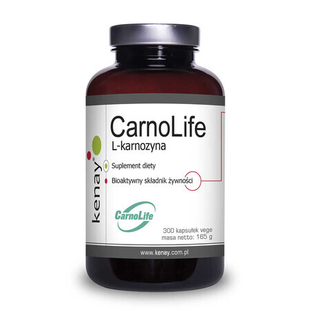 CarnoLife L-Carnosine - 300 cápsulas, Kenay