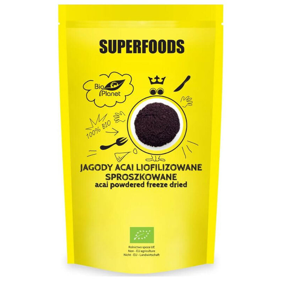 SUPERFOOD Organic Acai berries freeze-dried powder 100g BIO BIO PLANET