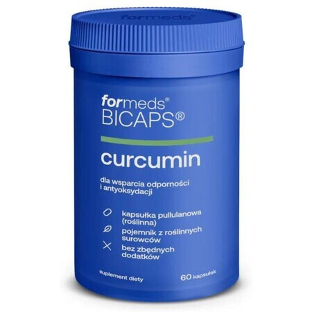 BICAPS CURCUMIN 380 mg curcumina+piperina 60 cápsulas, Formeds