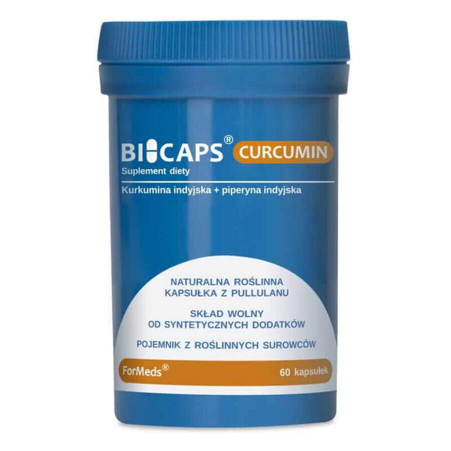 BICAPS CURCUMIN 380 mg curcumina+piperina 60 cápsulas, Formeds