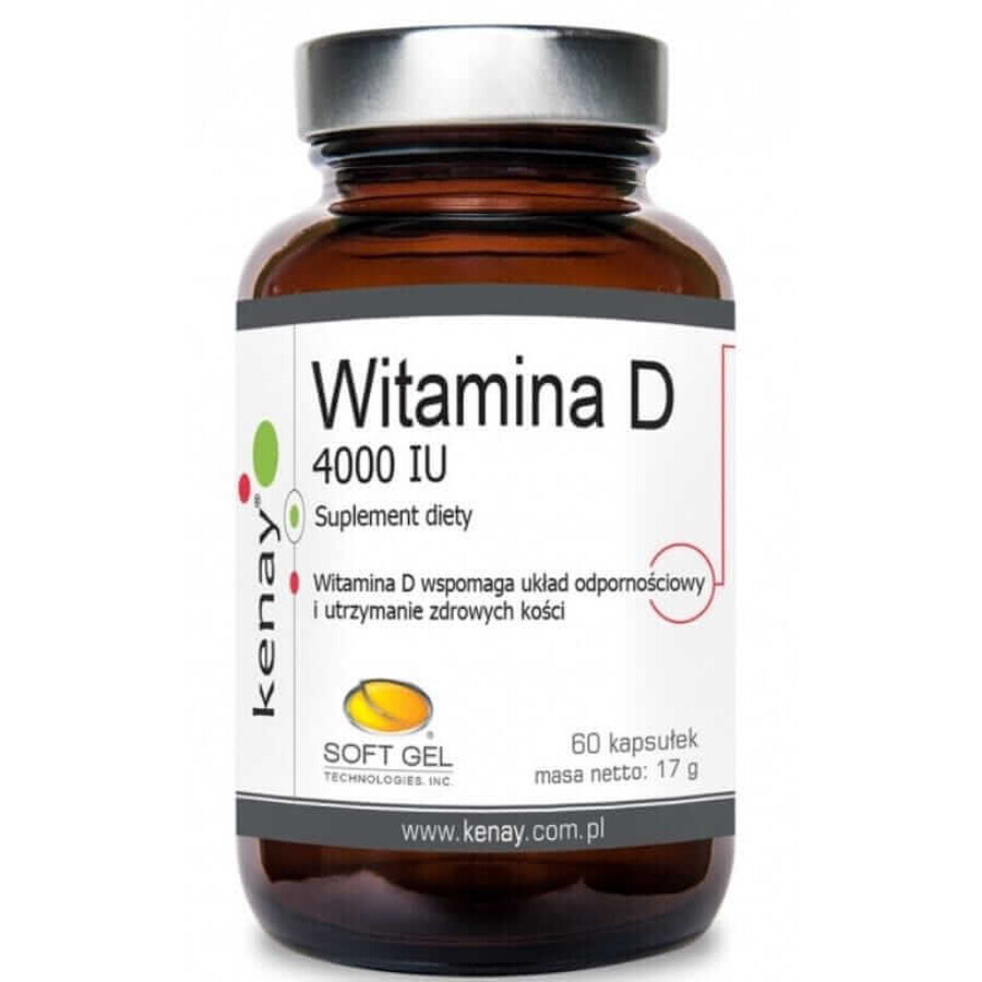 Vitamine D3 4000 IU 60 gélules Kenay