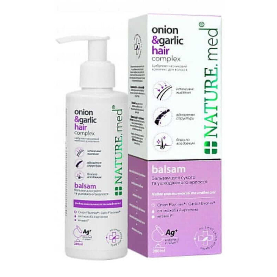 Ui en knoflook complex conditioner voor droog haar 200ml Nature.Med