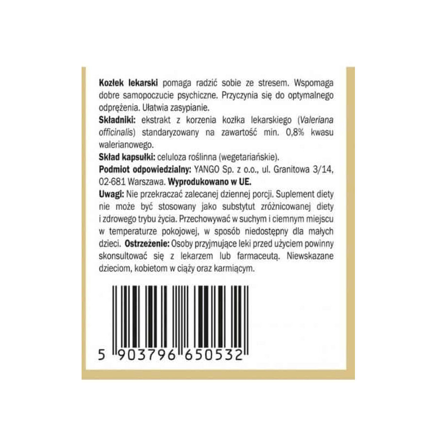 Valeriana - Valeriana 420 mg (0,8% di acido valerianico) 90 capsule Yango