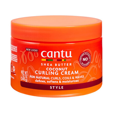 Crema pentru incretirea parului cu ulei de cocos Style, 340 g, Cantu