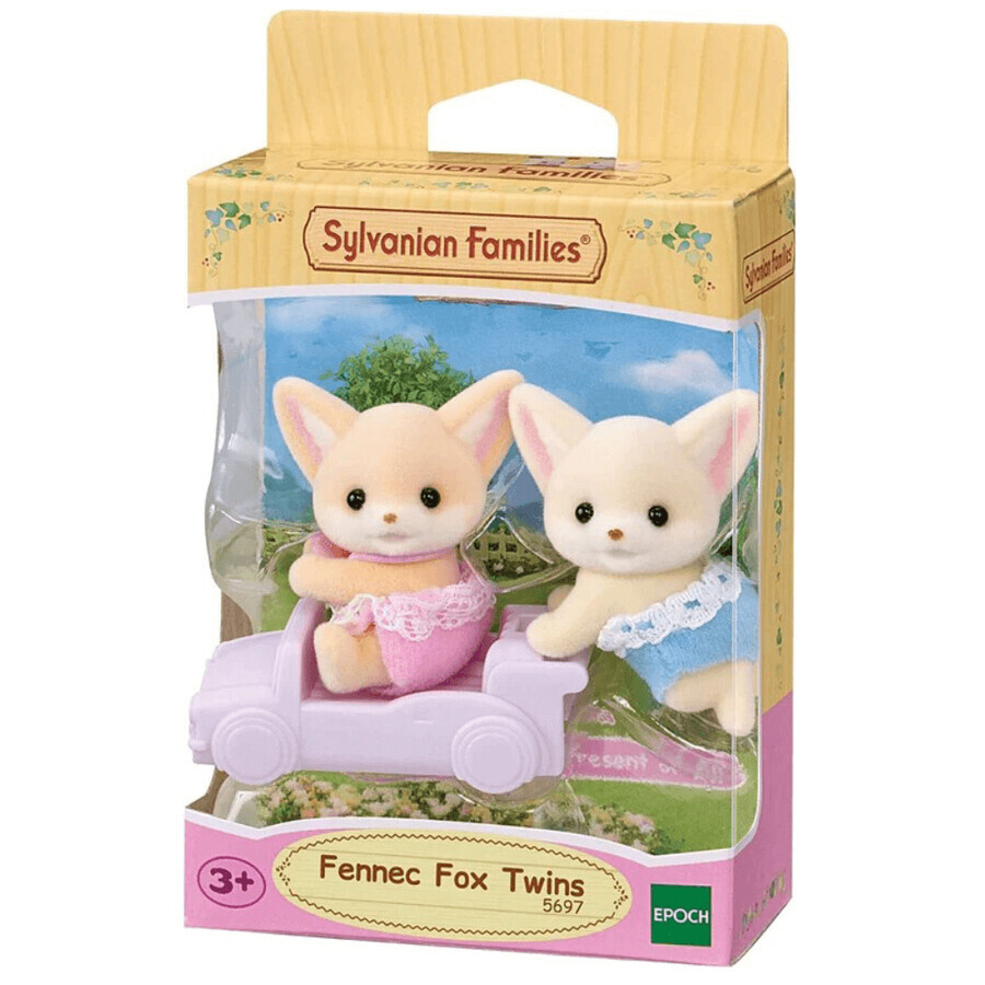 Satz von 2 Figuren Zwillinge Vulpite Fennec Sylvanian Families, +3 Jahre, Epoche