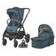 Carucior 2 in 1 Aspen, pana la 22 kg, Ocean Blue, Coccolle