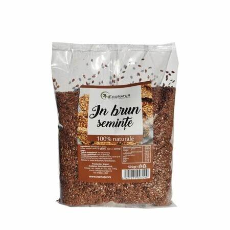 Semillas de lino marrón, 500 g, Econatur