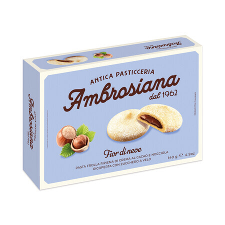 Biscotti con crema di cacao e nocciole Fiori di Neve, 140 g, Ambrosiana