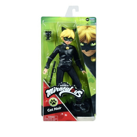 Papusa Cat Noir, 30 cm, + 4 ani, Miraculous