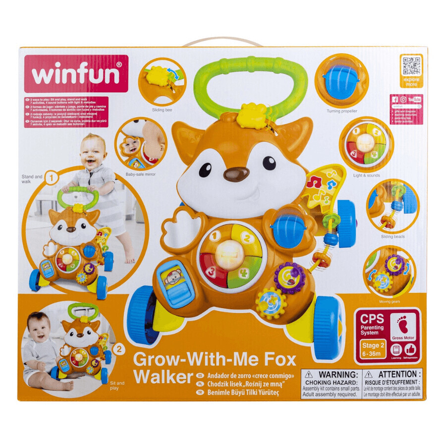 Fox antemergator with lights and sounds, 6 months+, Winfun