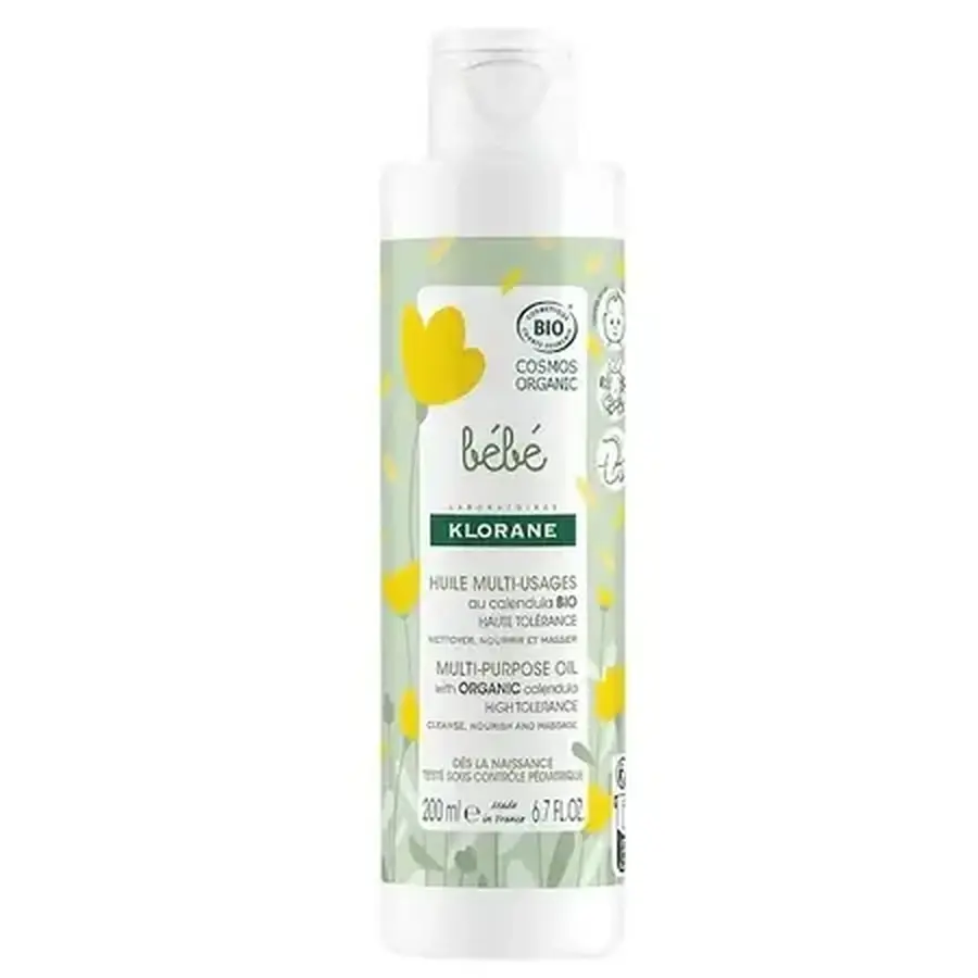 Huile multifonctionnelle bio, 200 ml, Klorane Bebe