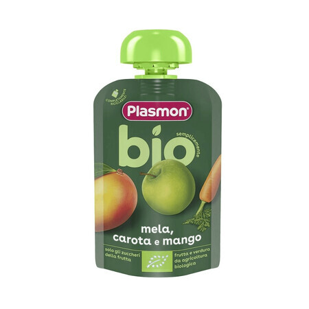 Bio-Karotten-Mango-Apfelpüree, + 6 Monate, 100 g, Plasmon