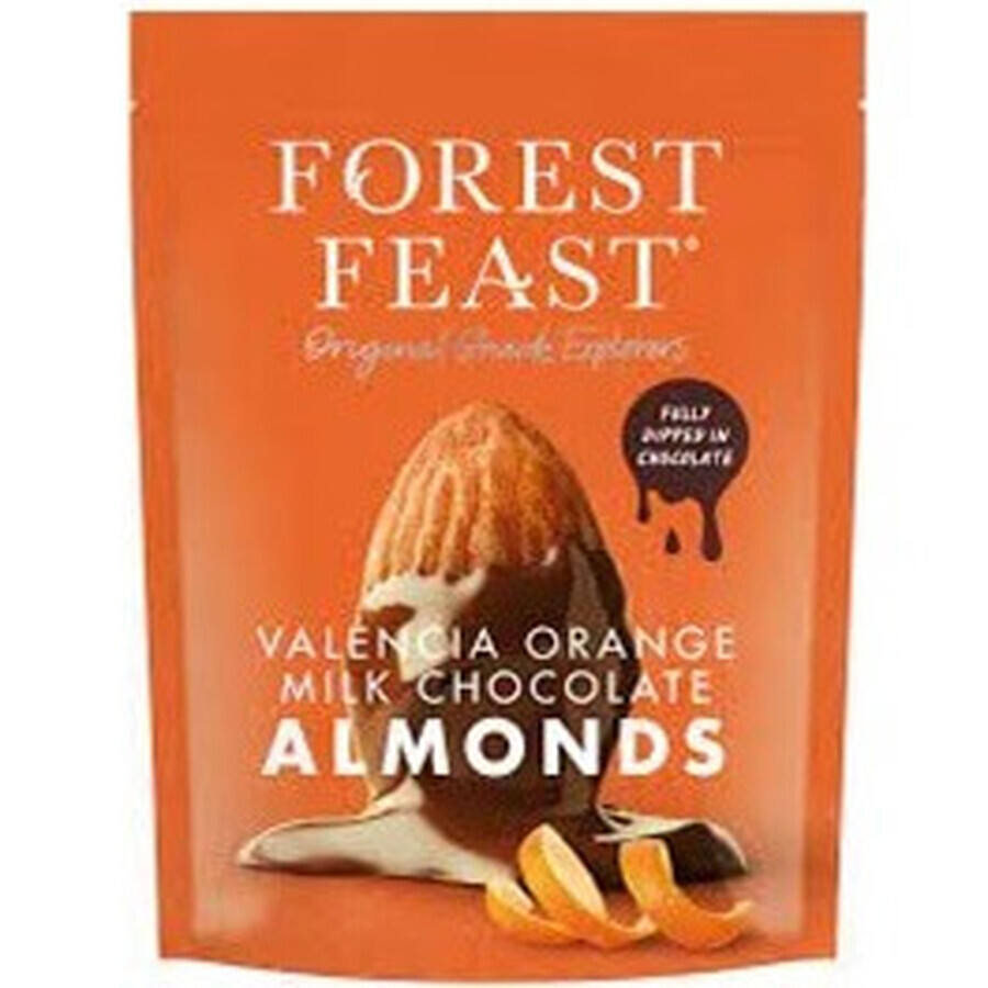 Almonds in milk chocolate with orange flavor, 120 g, Forest Feast