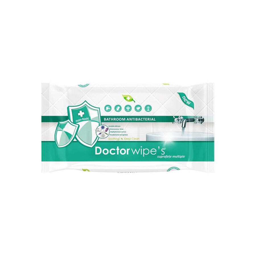 Doctor Wipe's toallitas antibacterianas para superficies, 48 unidades, Doctor Wipe's