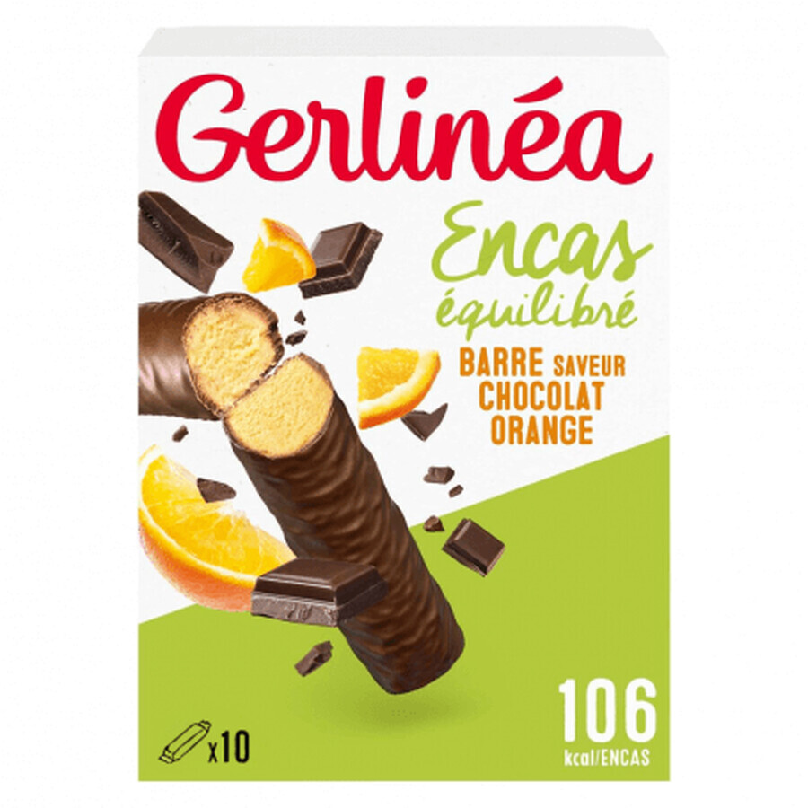 Protein bars with chocolate and orange flavor, 10 pieces x 31 g, Gerlinea