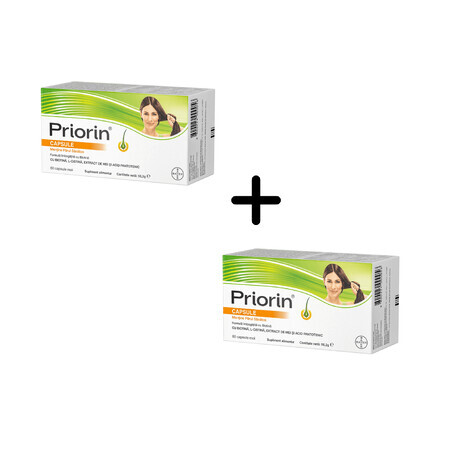 Priorin Mantiene el Cabello Sano, 2 x 60 cápsulas, Bayer