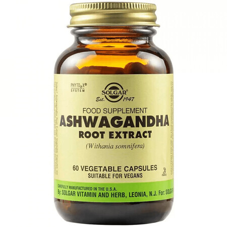 Ashwagandha-wortelextract, 60 softgels, Solgar