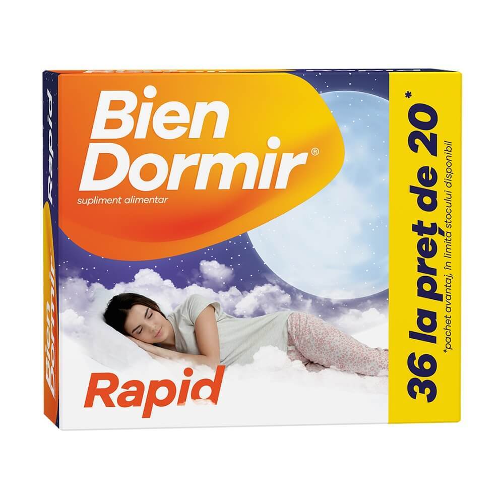 Bien Dormir Rapid, 36 capsule la pret de 20, Fiterman Pharma