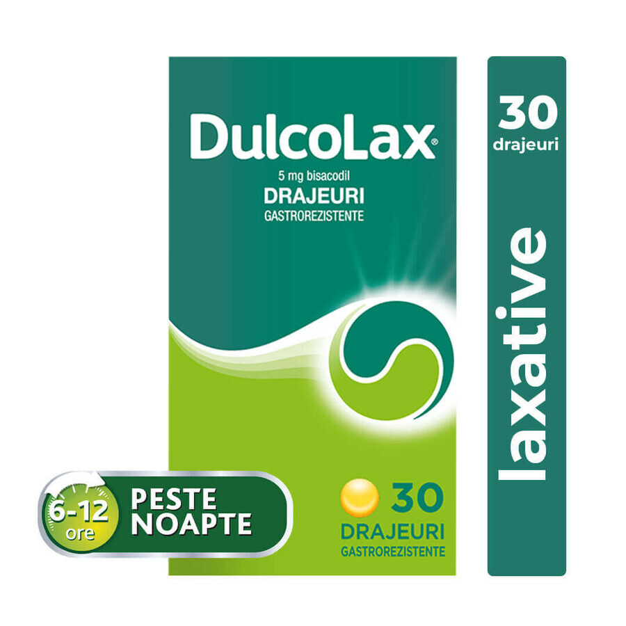 Dulcolax, 5 mg, 2 x 30 drajeuri gastrorezistente, Sanofi