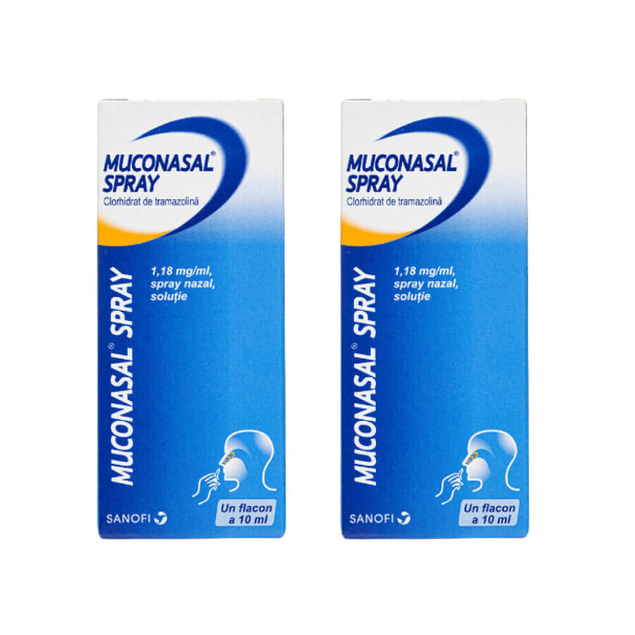 Muconasal Spray 1,18 mg/ml, spray nazal 2 buc, soluţie, Sanofi