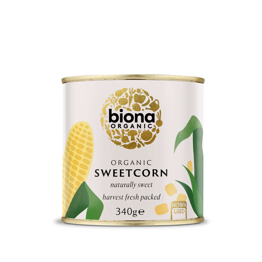 Organic sweet corn, 340 g, Biona