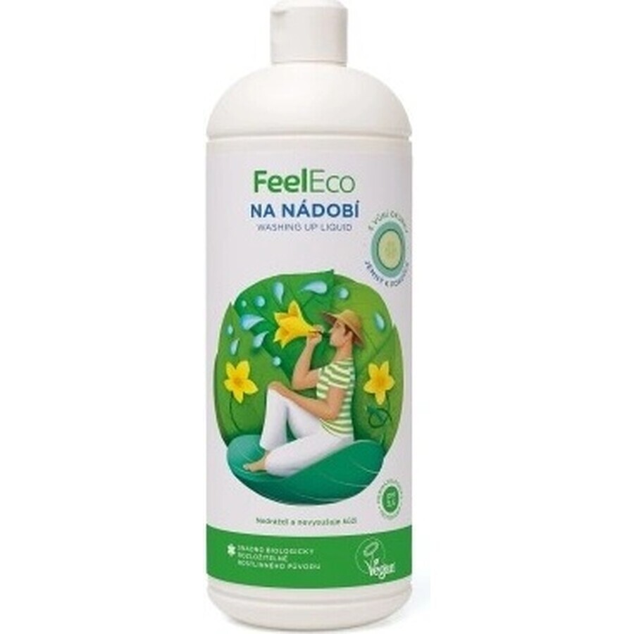 Feel Eco Afwasmiddel Framboos 1×1000 ml, afwasmiddel