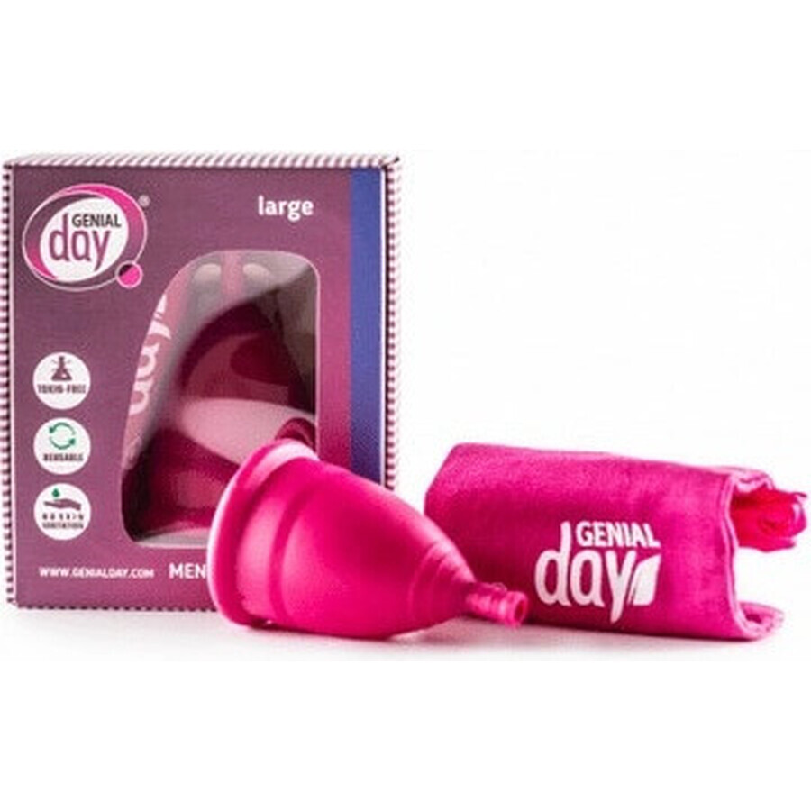 Copa menstrual Genial Day, talla L 1×1 ud, copa menstrual