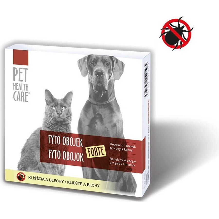 PET HEALTH CARE FYTO COLLAR FORTE 1×1 buc, guler repelent pentru câini și pisici