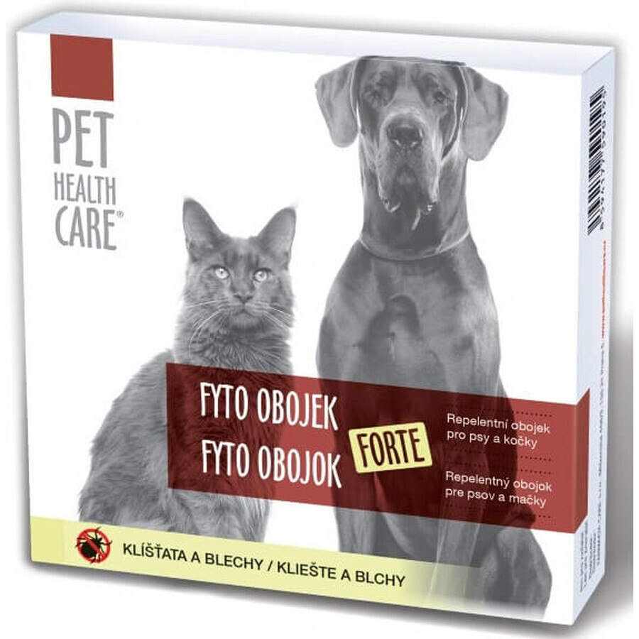 PET HEALTH CARE FYTO COLLAR FORTE 1×1 buc, guler repelent pentru câini și pisici