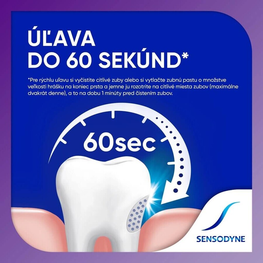 Sensodyne Rapid 1x75 ml, pastă de dinți pentru dureri de dinți sensibili