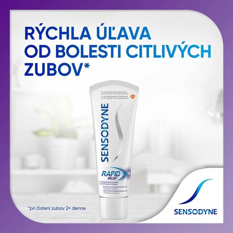 Sensodyne Rapid 1x75 ml, pastă de dinți pentru dureri de dinți sensibili