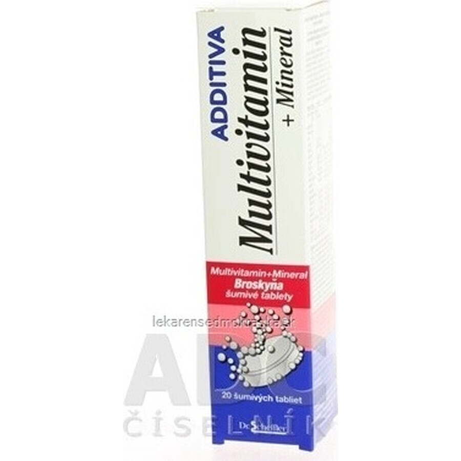 ADDITIVA MULTIVITAMIN + Mineral, Piersică 1×20 tbl