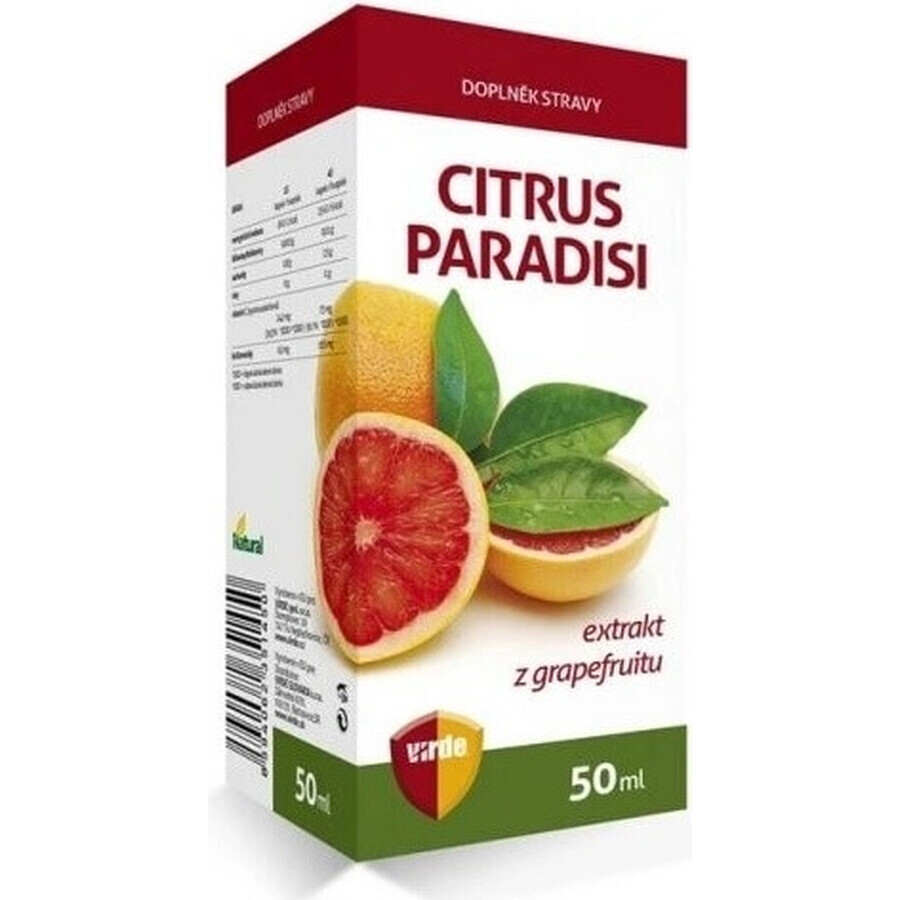 VIRDE CITRUS CITRUS PARADISI 1×50 ml, gotas de extracto de pomelo