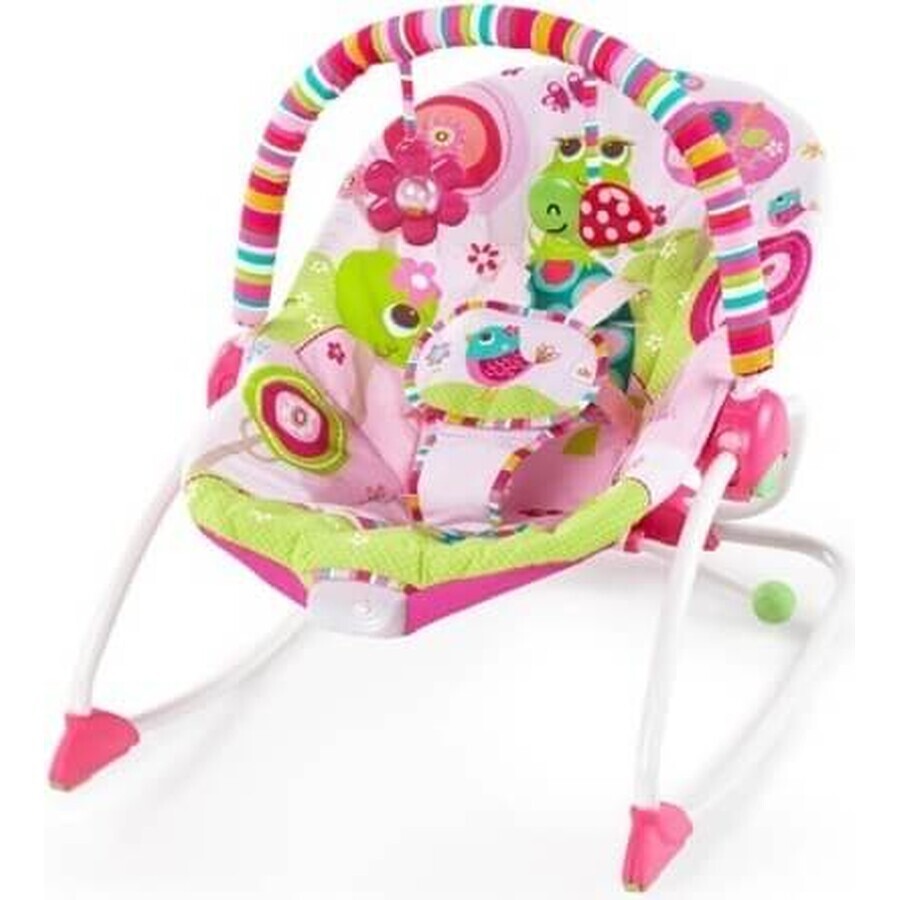 Bright Starts - PIP vibrator Raspberry Garden 1×1, până la 18 kg, 0m+