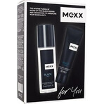 MEXX BLACK MAN deodorant 75ML + douchegel 50ML 1×1pc, cosmeticaset voor mannen