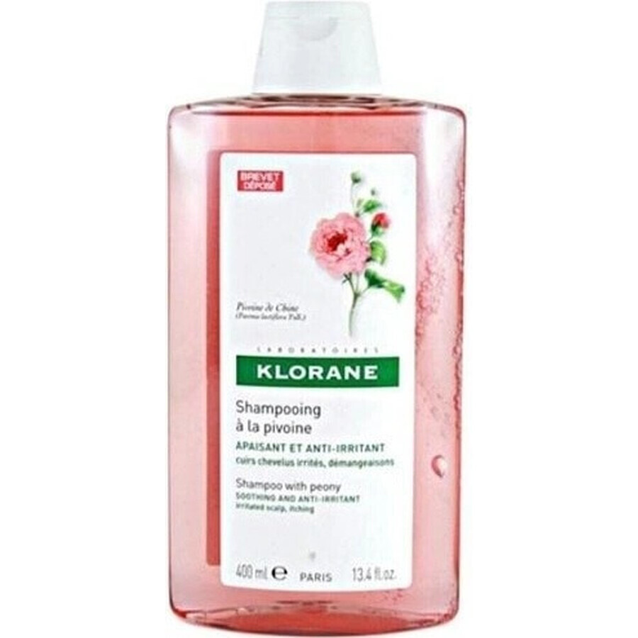 KLORANE SHAMPOO mit Bio-Pfingstrose 1×200ml, Shampoo für empfindliche und gereizte Kopfhaut