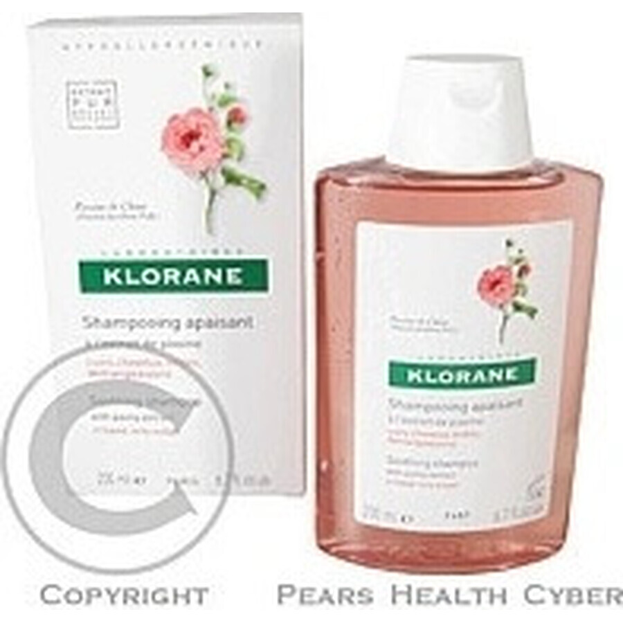 KLORANE SHAMPOO mit Bio-Pfingstrose 1×200ml, Shampoo für empfindliche und gereizte Kopfhaut