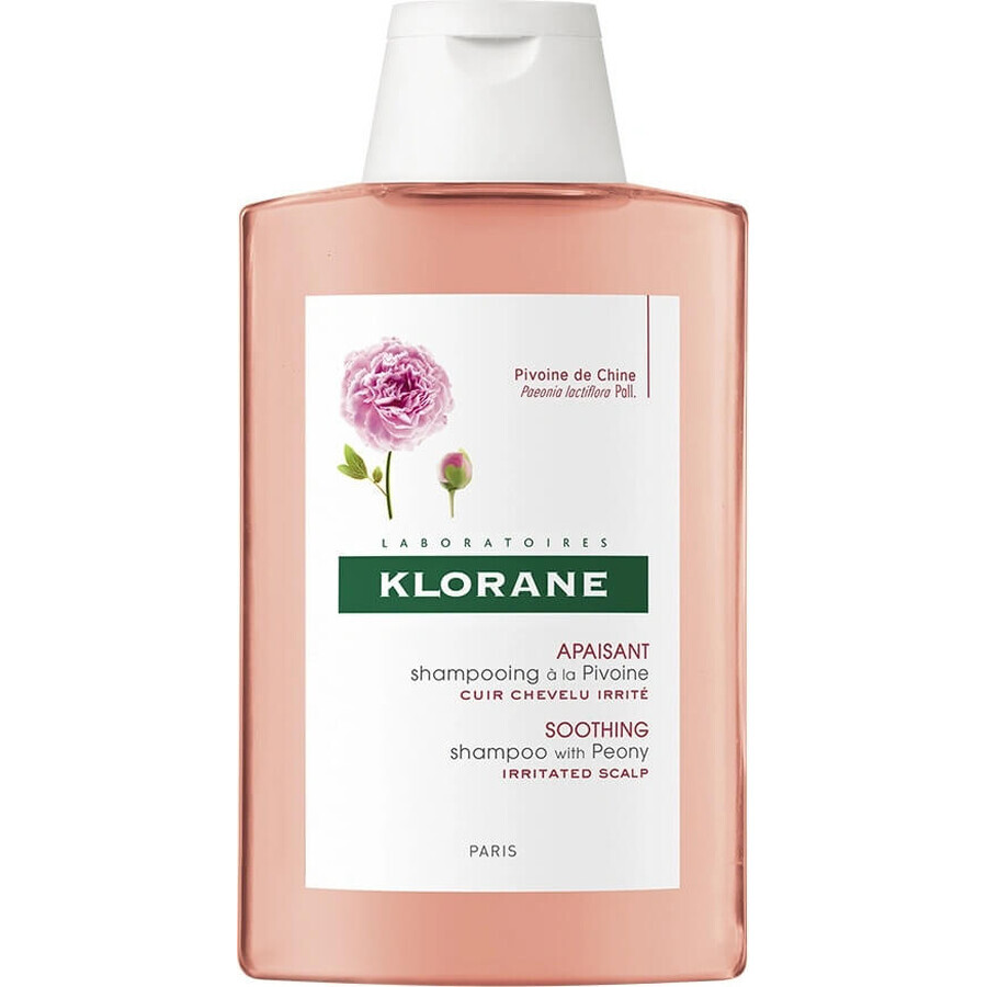 KLORANE SHAMPOO mit Bio-Pfingstrose 1×200ml, Shampoo für empfindliche und gereizte Kopfhaut