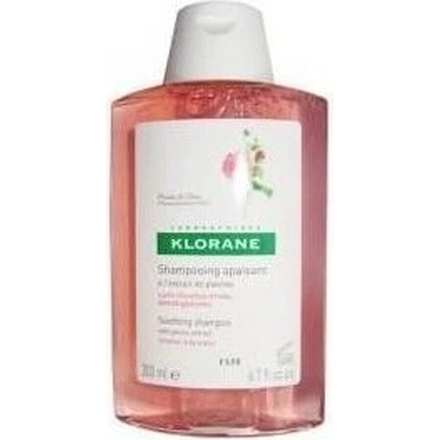 KLORANE SHAMPOO mit Bio-Pfingstrose 1×200ml, Shampoo für empfindliche und gereizte Kopfhaut