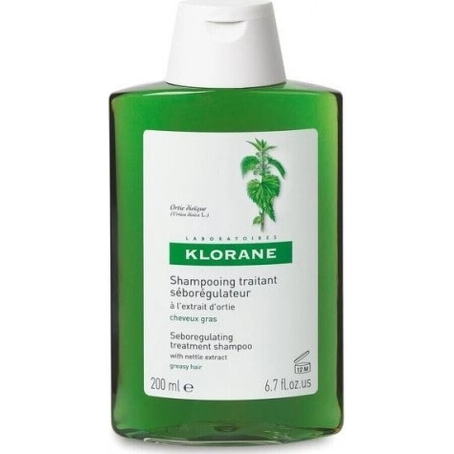 KLORANE SHAMPOO mit Bio-Pfingstrose 1×200ml, Shampoo für empfindliche und gereizte Kopfhaut