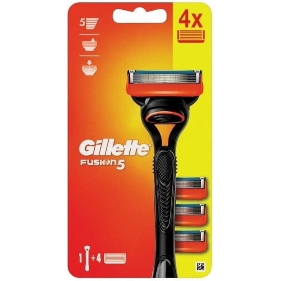 GILLETTE FUSION SHAVER FUSION SHAVER + 4 NH 1×1 ud, afeitadora