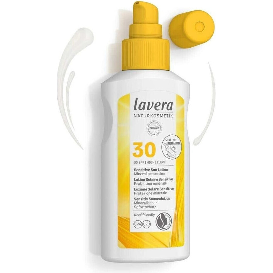 lavera Sensitive Sun Protection Lotion SPF 30 1×100 ml, loción de protección solar