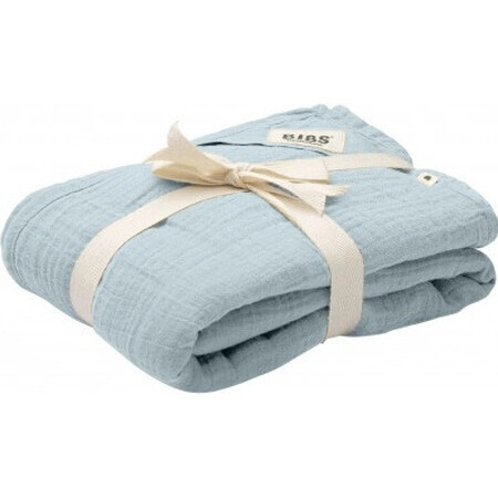 BIBS Înveliș din muselină de bumbac organic, Baby Blue 1×1 buc, înveliș