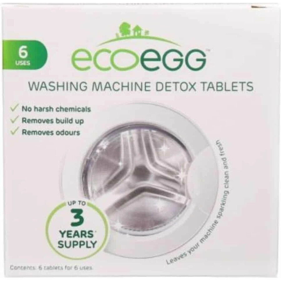 Ecoegg Tablete pentru curățarea mașinii de spălat 1×6 buc, tablete pentru mașina de spălat