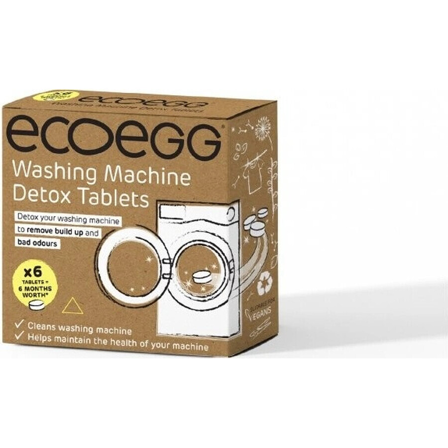 Ecoegg Tablete pentru curățarea mașinii de spălat 1×6 buc, tablete pentru mașina de spălat