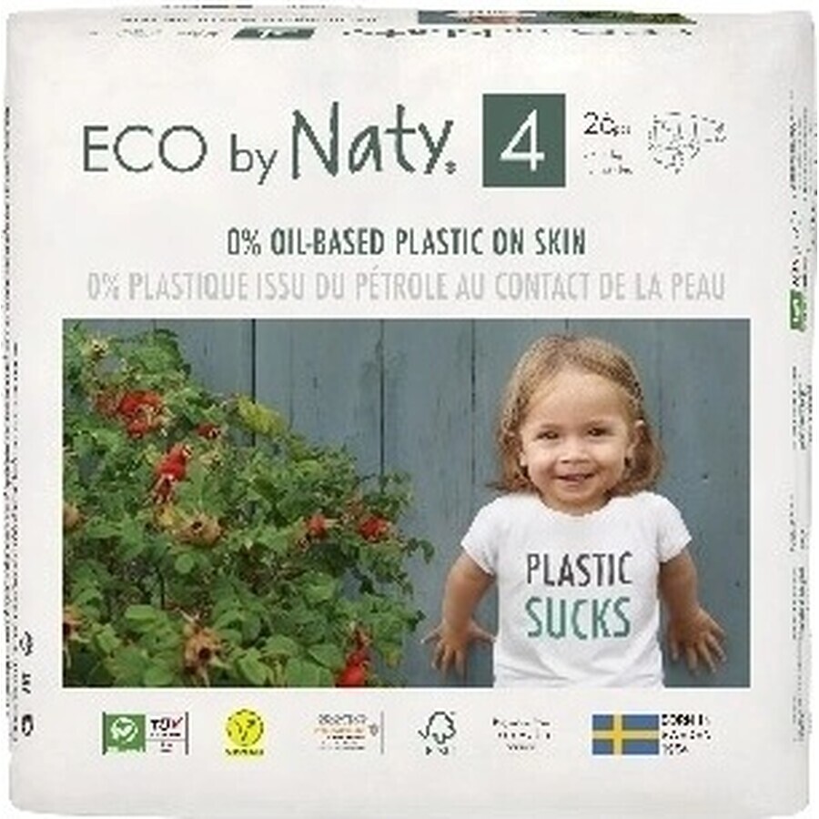 Eco by Naty Luiers Maxi 7 - 18 kg 1×26 stuks, luiers