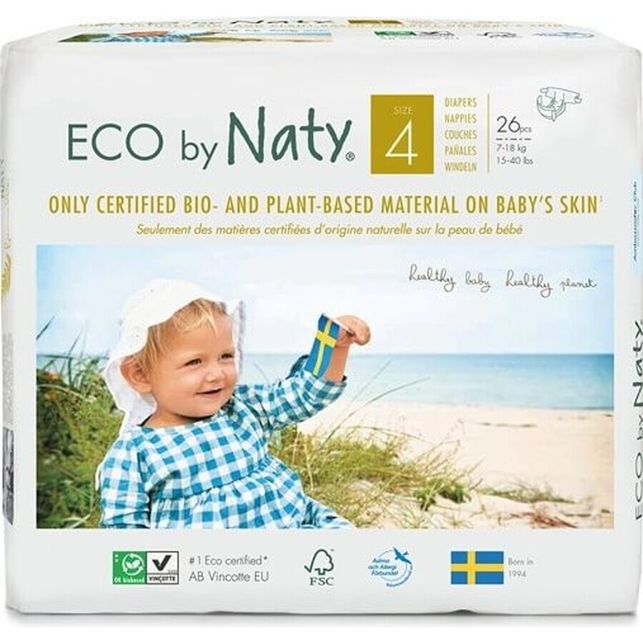 Eco by Naty Luiers Maxi 7 - 18 kg 1×26 stuks, luiers