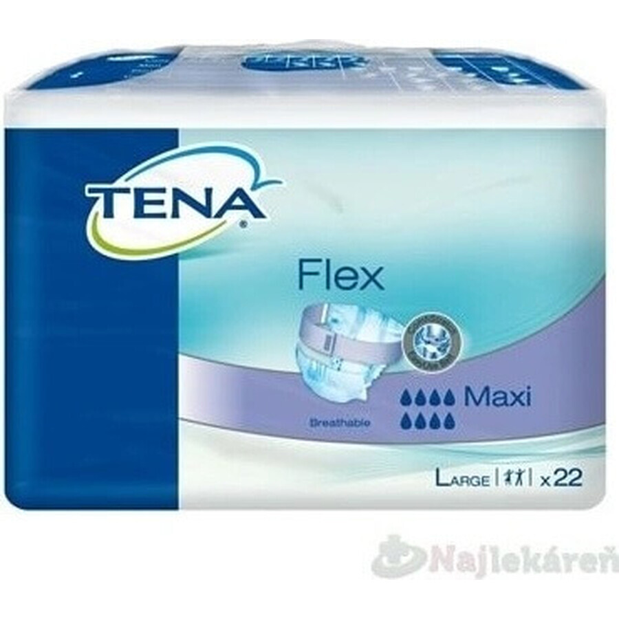 TENA Flex Maxi L 1×22 stuks, incontinentieslip met snel los te maken tailleband